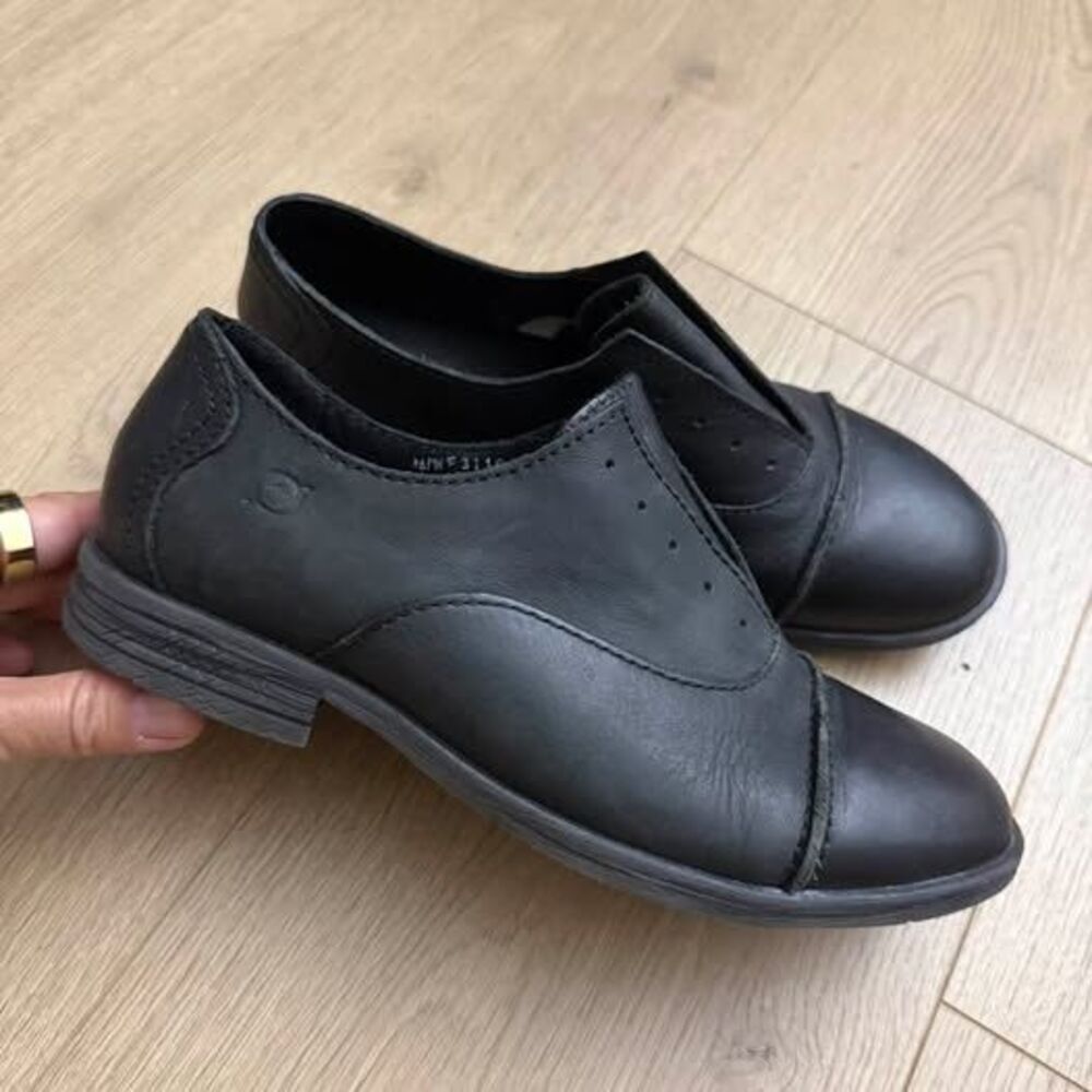 Børn Black Leather Oxford Shoes size 6.5 women’s or eu 37